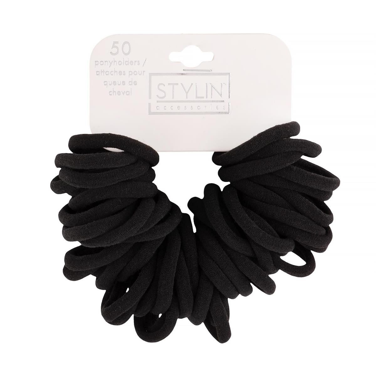 Stylin, 50-pc Black Ponyholders, hc