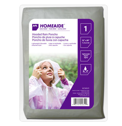 PONCHO 52"x80" - CLEAR