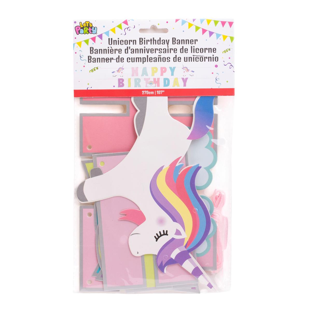 Let's Party, U-corn Birthday Banner