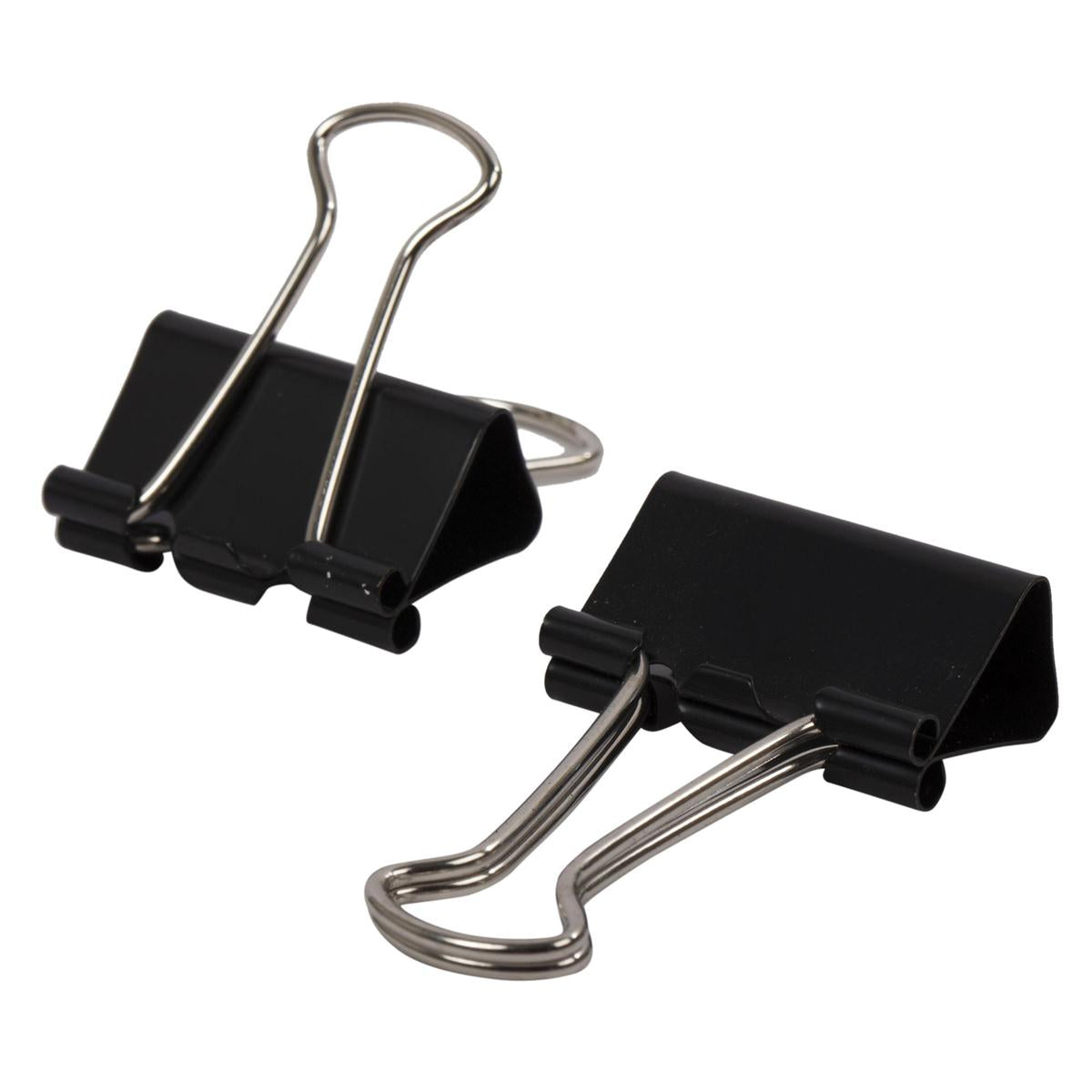 Desk Tech 8-pc 1" Binder Clip, Black, b/c