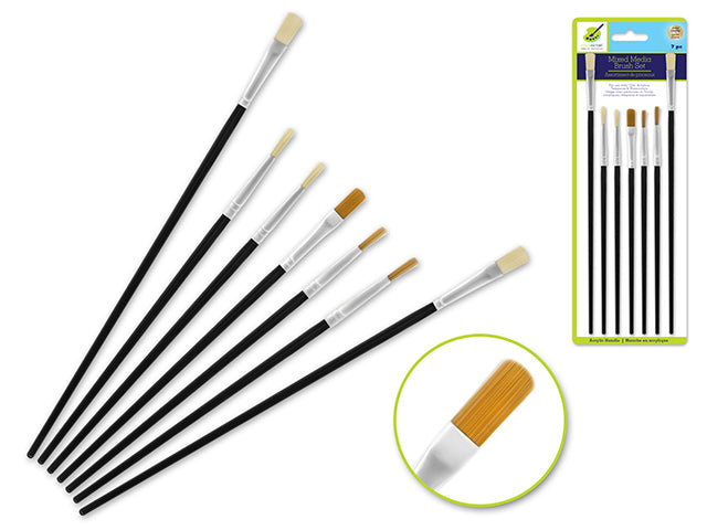 Artist Brush Set: Mixed Media x7 Acrylic Handle