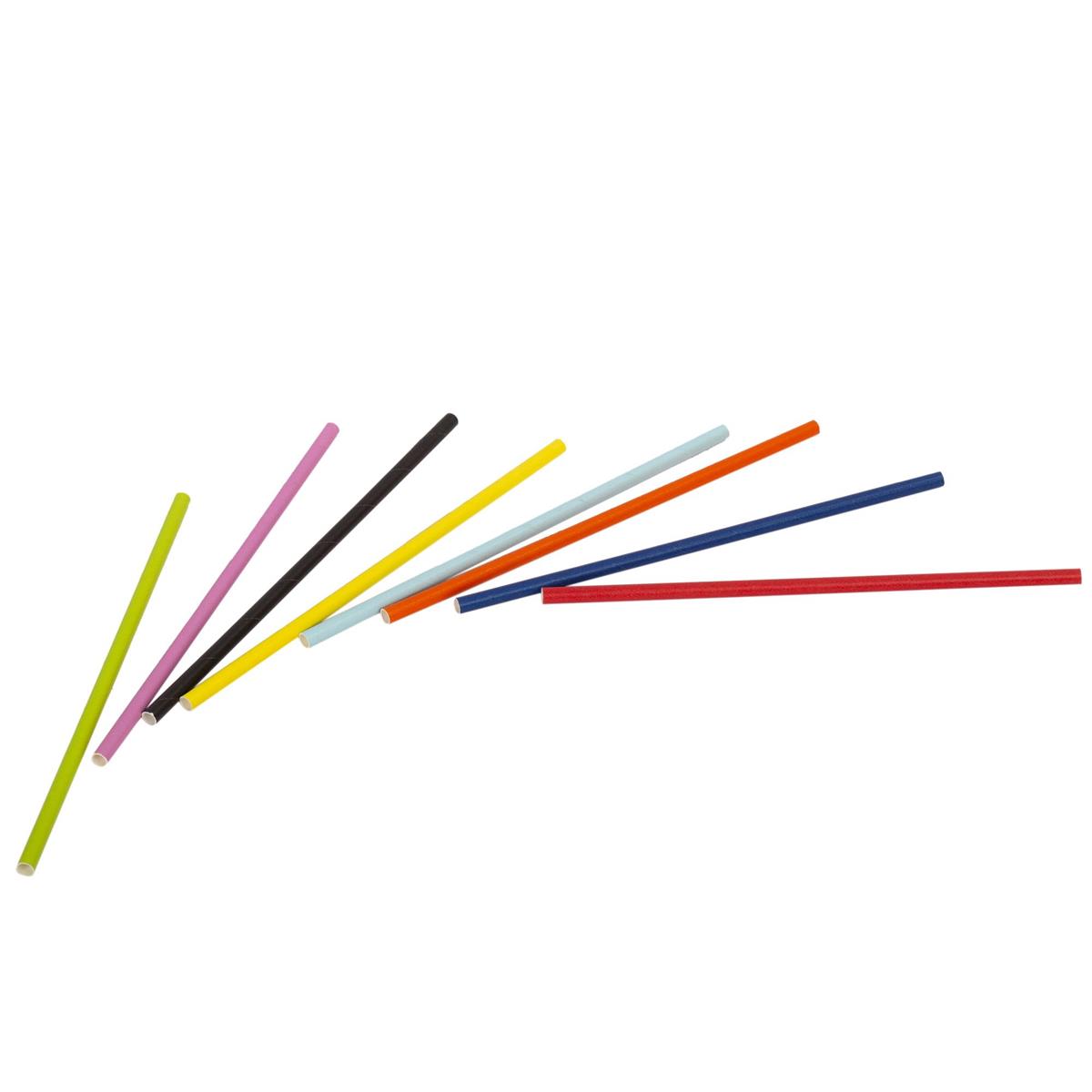 Luciano 40-pc Paper Straws, 19.5cm, individual pack, pbh (#80055)