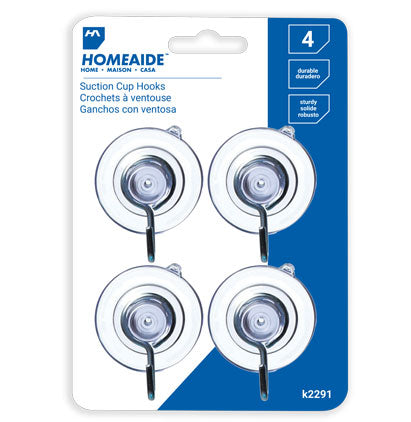 SUCTION CUP HOOKS - 4 LARGE