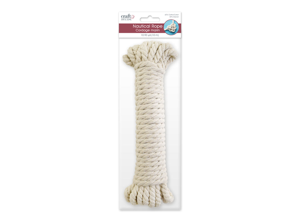 Craft Decor: Nautical Rope Cotton A) 6mm x 10m