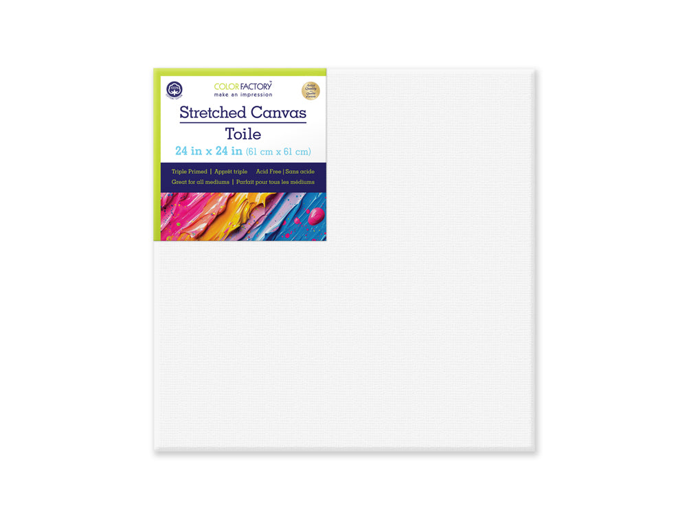 Stretch Artist Canvas: Square 24"x24" Primed Back-Stapled