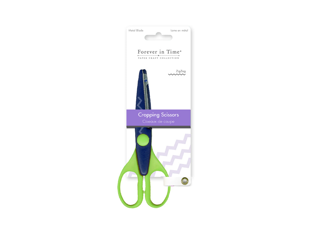 Paper Craft Essential: 6.5" Designer Cropping Scissors Metal Blade H) ZigZag