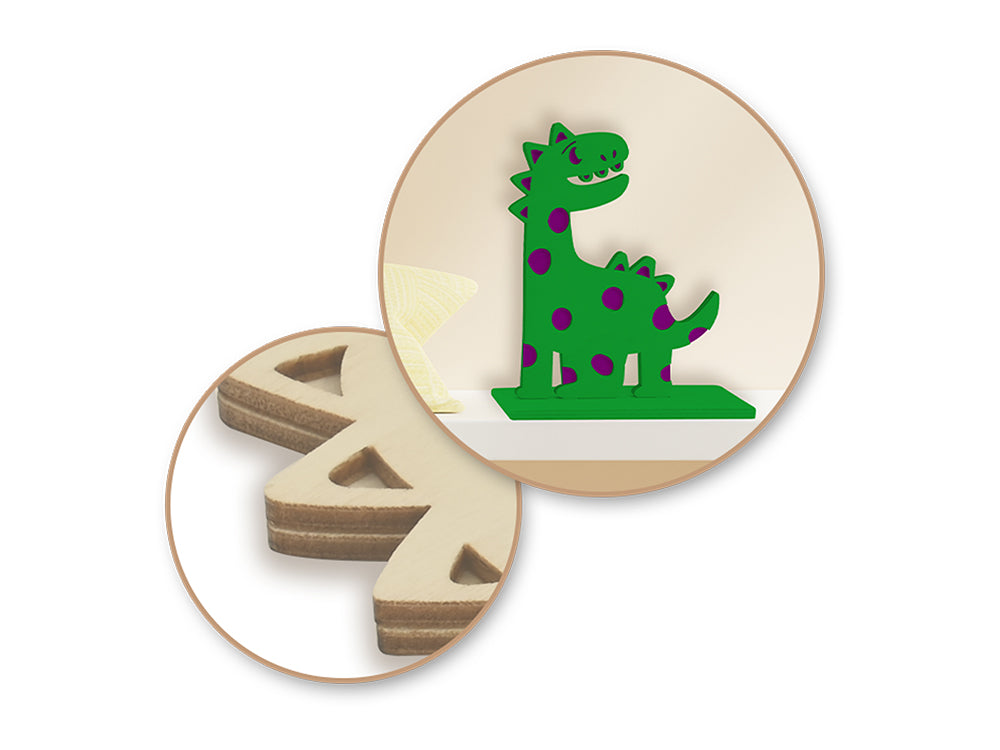 Wood Craft: DIY 6" 3D Shape Standing 5mm(T) B) Dino