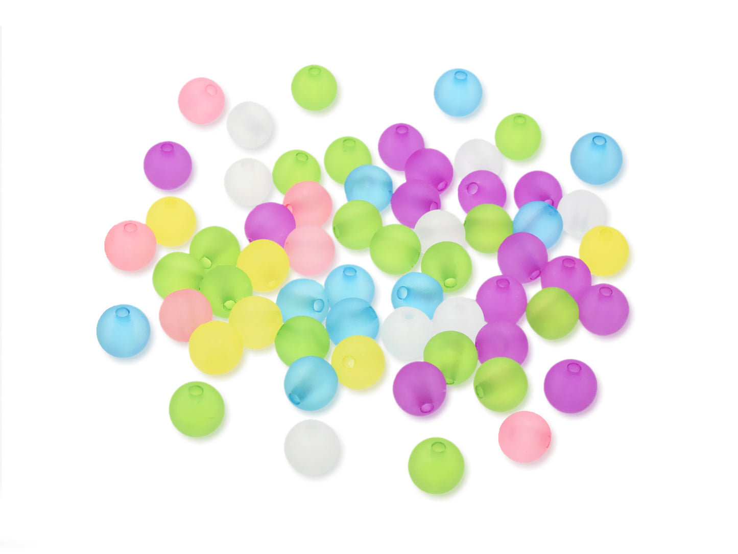 Acrylic Beads: 28g Multi-Packs B) 10mm Round Frosted