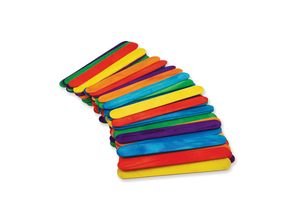 Craftwood: 6"x3/4" Jumbo Colored Craft Sticks 50/pk
