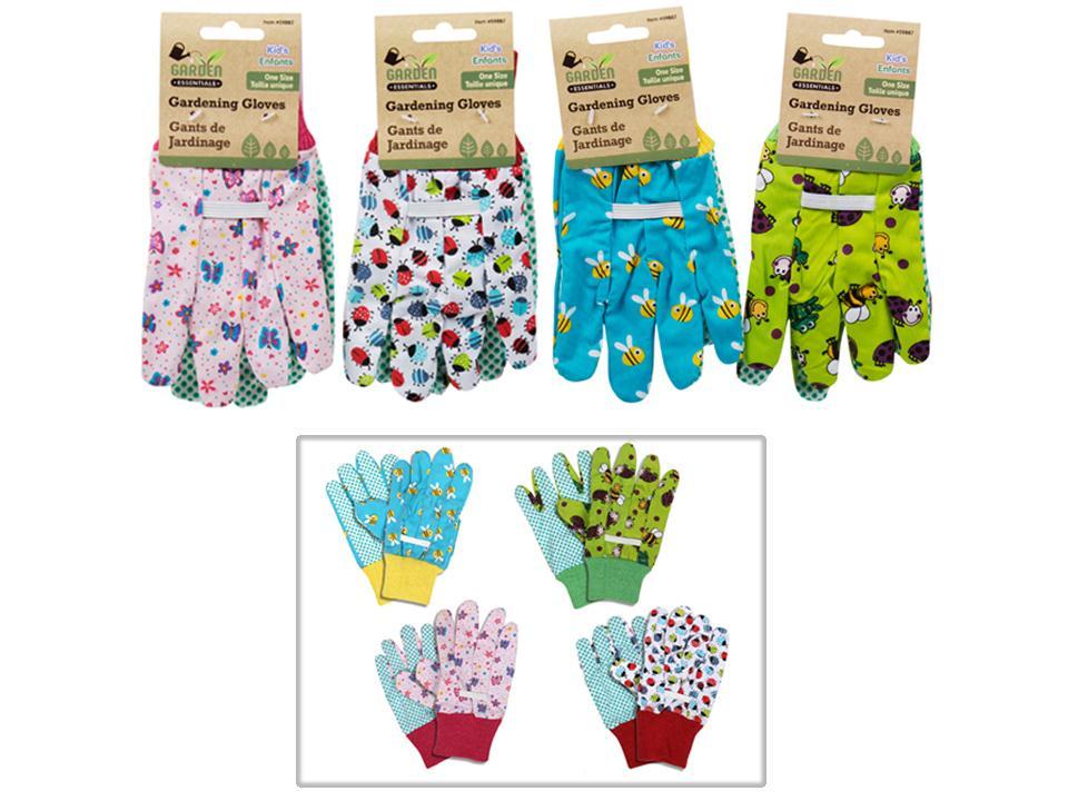 Garden E. Kid's Gardening Gloves, 4/s, header card