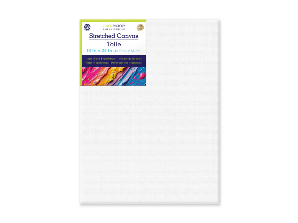 Stretch Artist Canvas: Rect. 18"x24" Primed Back-Stapled