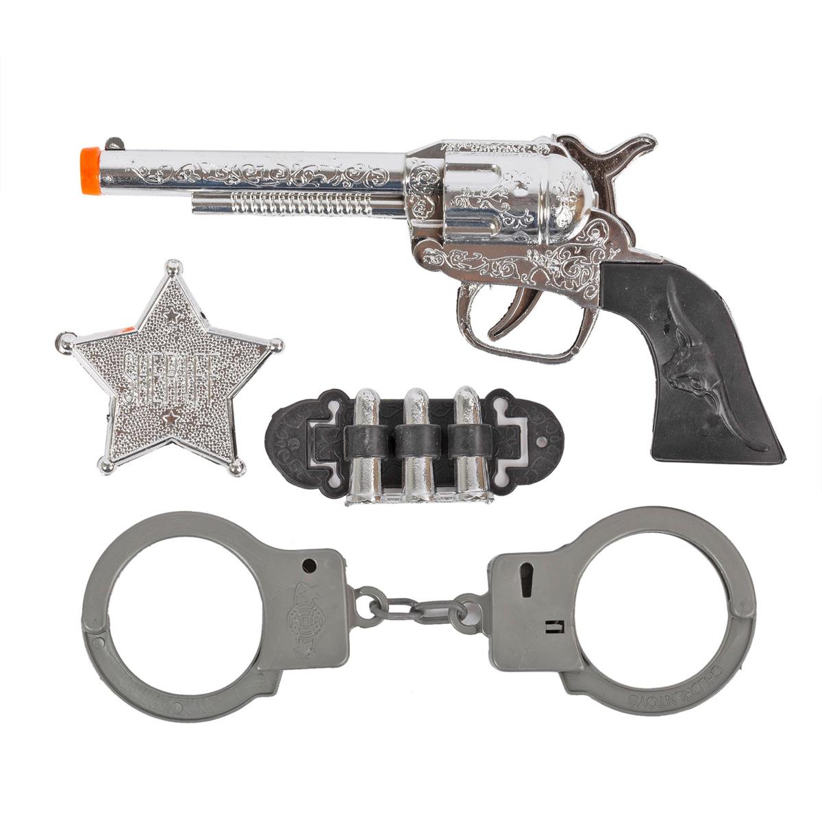 Cow Boy Gun with Handcuffs Playset Blister card