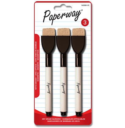 WHITEBOARD MARKERS - 3 BLACK