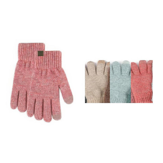 Nordic T.  "Mae" Marl Glove, Ladies, 3 asst, hc