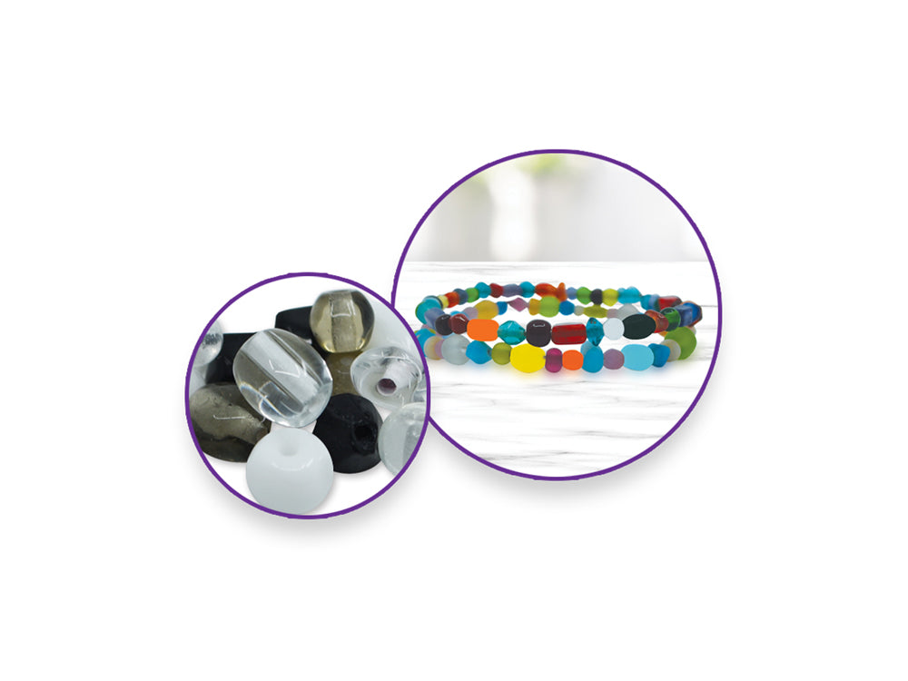 Glass Beads: 3mm-7mm Mix-Pack 30gms D) Classic