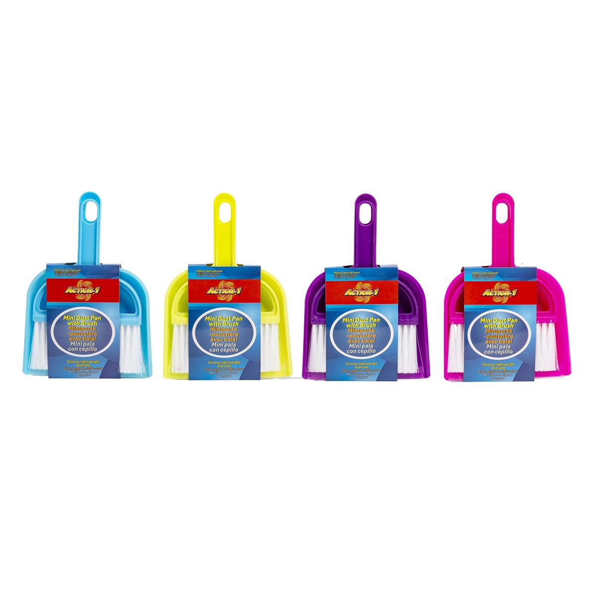 Action 1, Mini Dustpan w/ Brush 4 col, wrap card