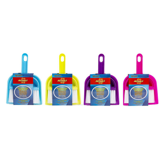 Action 1, Mini Dustpan w/ Brush 4 col, wrap card