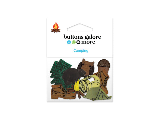 Buttons Galore & More: Craft & Sewing Novelty Buttons Assorted - Camping