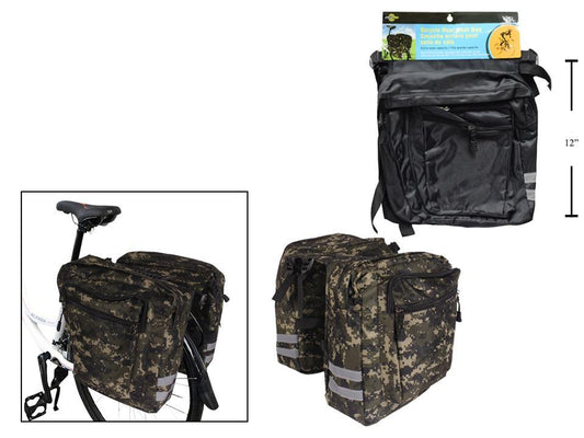 CyclePro Bicycle Rear Seat bag,2/s Camo Green and Black,Header card