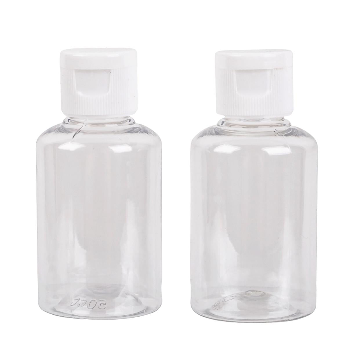Global 2-pc 50ml Travel Bottles, Flip-up Top, Clear color, pbh(HZ)