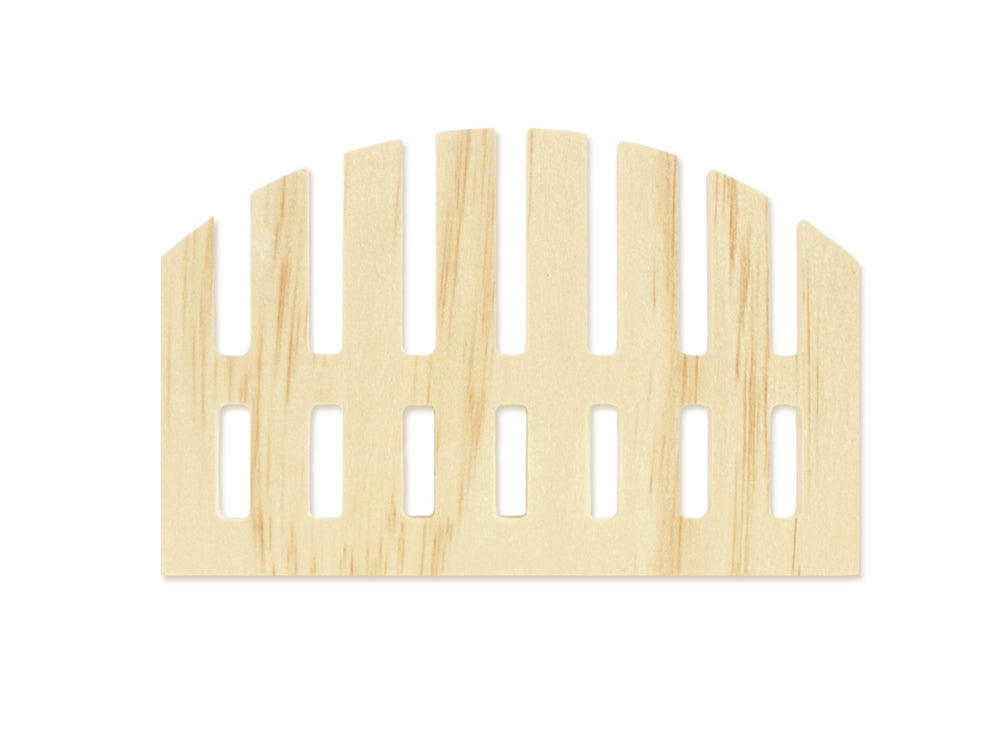 Wood Craft: 6.7" DIY Picket Fence 6.5mm(T) B) Curve