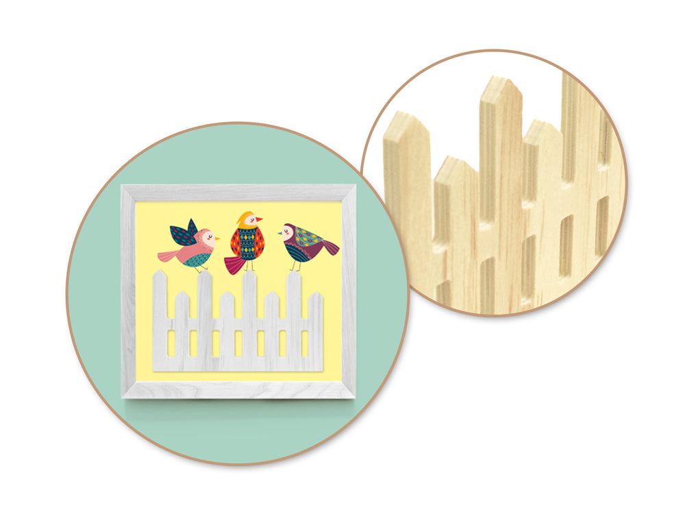 Wood Craft: 6.7" DIY Picket Fence 6.5mm(T) A) Spike