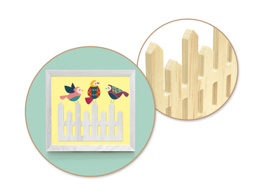 Wood Craft: 6.7" DIY Picket Fence 6.5mm(T) A) Spike