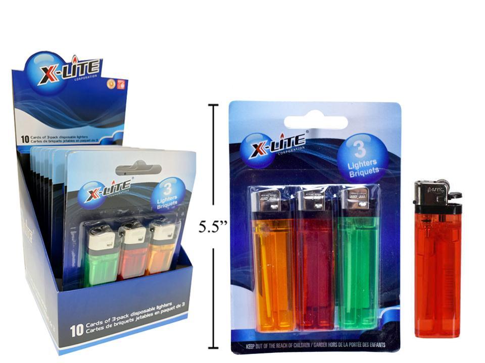 X-Lite 3-pc Disposable Clear Flint 10/dsp (XLC8071-3)