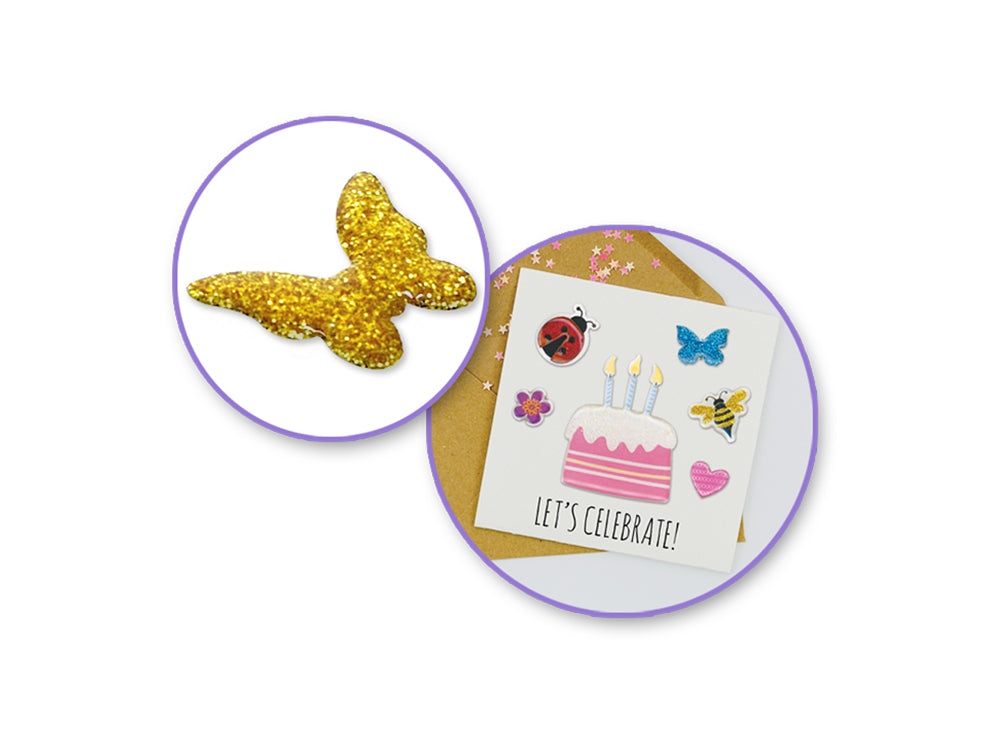Handmade Sticker: 3D Resin  Themed Elements- F) Butterfly Bling