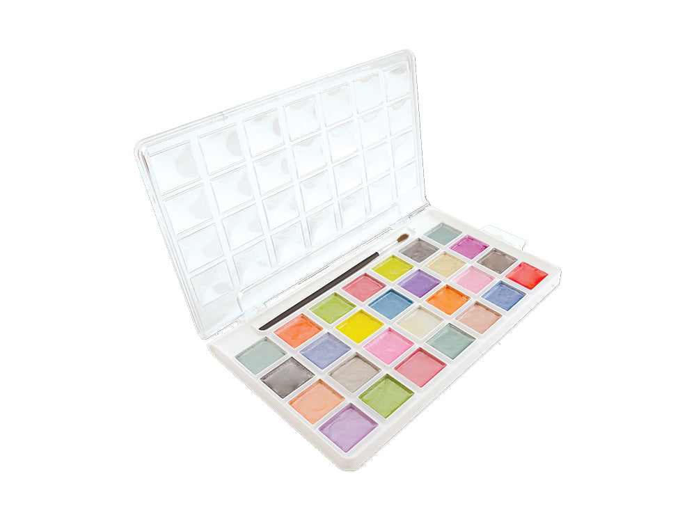 Color Factory: Pearlescent Watercolor Pan Set 28pc w/Brush