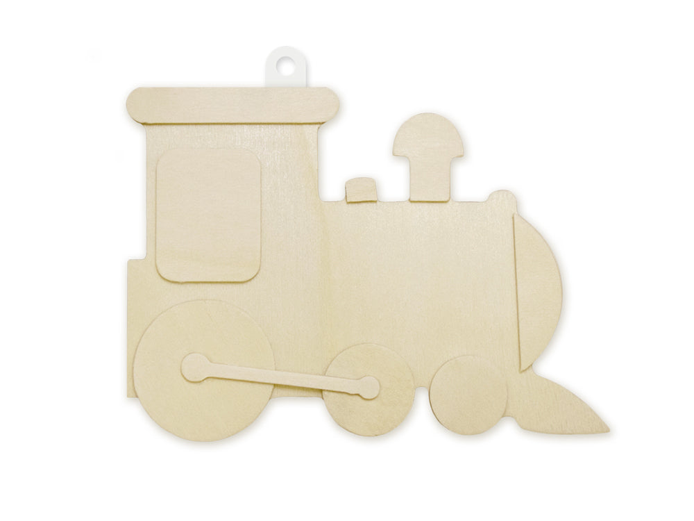 Wood Craft: 5.9"x4.7" DIY 3D Cool Shapes J) Train