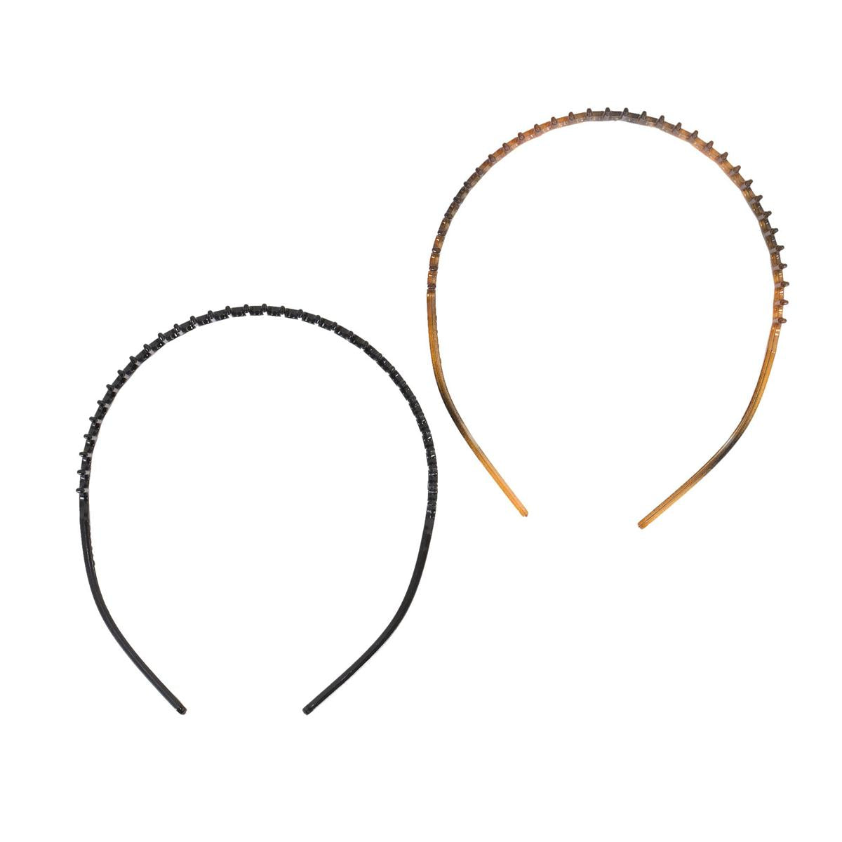 Stylin, 2pcs Headband, comb, black & tort, hc