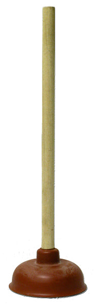 Plunger Red w/Wooden Handle