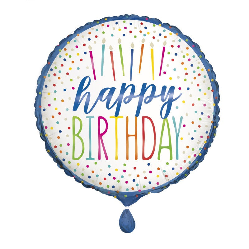 Silver Style Birthday Foil Balloon 18"  Packaged
