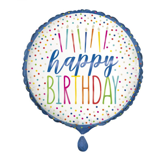 Silver Style Birthday Foil Balloon 18"  Packaged