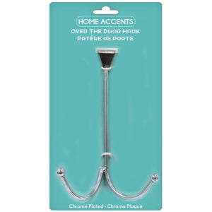 Over The Door Hook Chrome Finish Dual