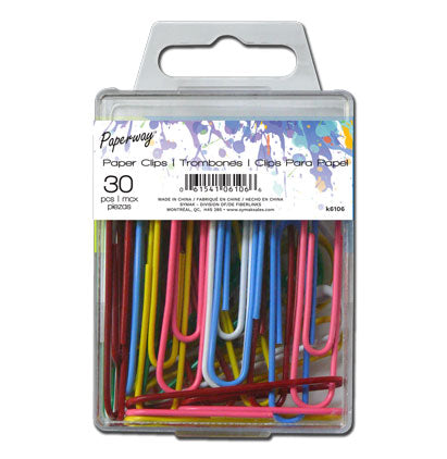 30 PAPER CLIPS - 50mm, ASST.