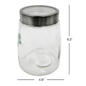 Jar Glass with See Through Lid
