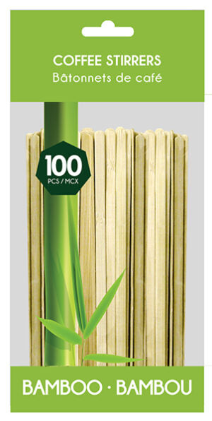 Bamboo Coffee Stirrer 100Pk