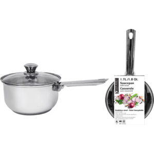 Saucepan SS with Glass Lid