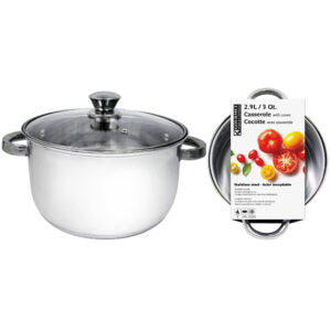 Casserole SS with Glass Lid