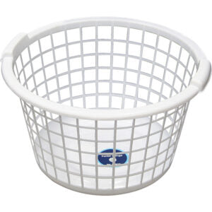 Laundry Basket White Round
