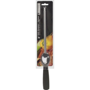 Stainless Steel Knife Sharpener with Black Handle