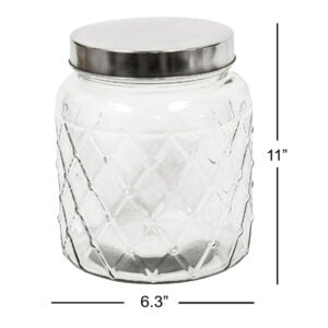 Diamond Pattern Storage Jar