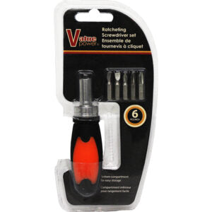 Screwdriver Ratcheting Set 6Pc