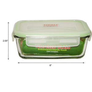 Quad Lock Tempered Glass Container
