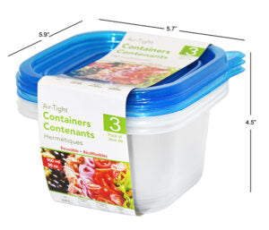 Multipack Container Square Deep 3Pk