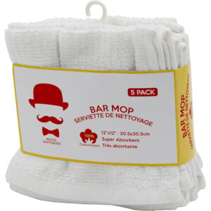 Bar Mop White 5Pk