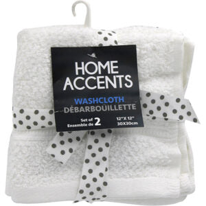 Towel Washcloth w/Border 2Pk
