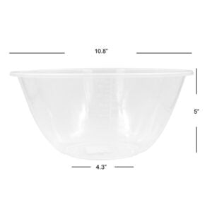 Calibrated Clear Mixing Bowl